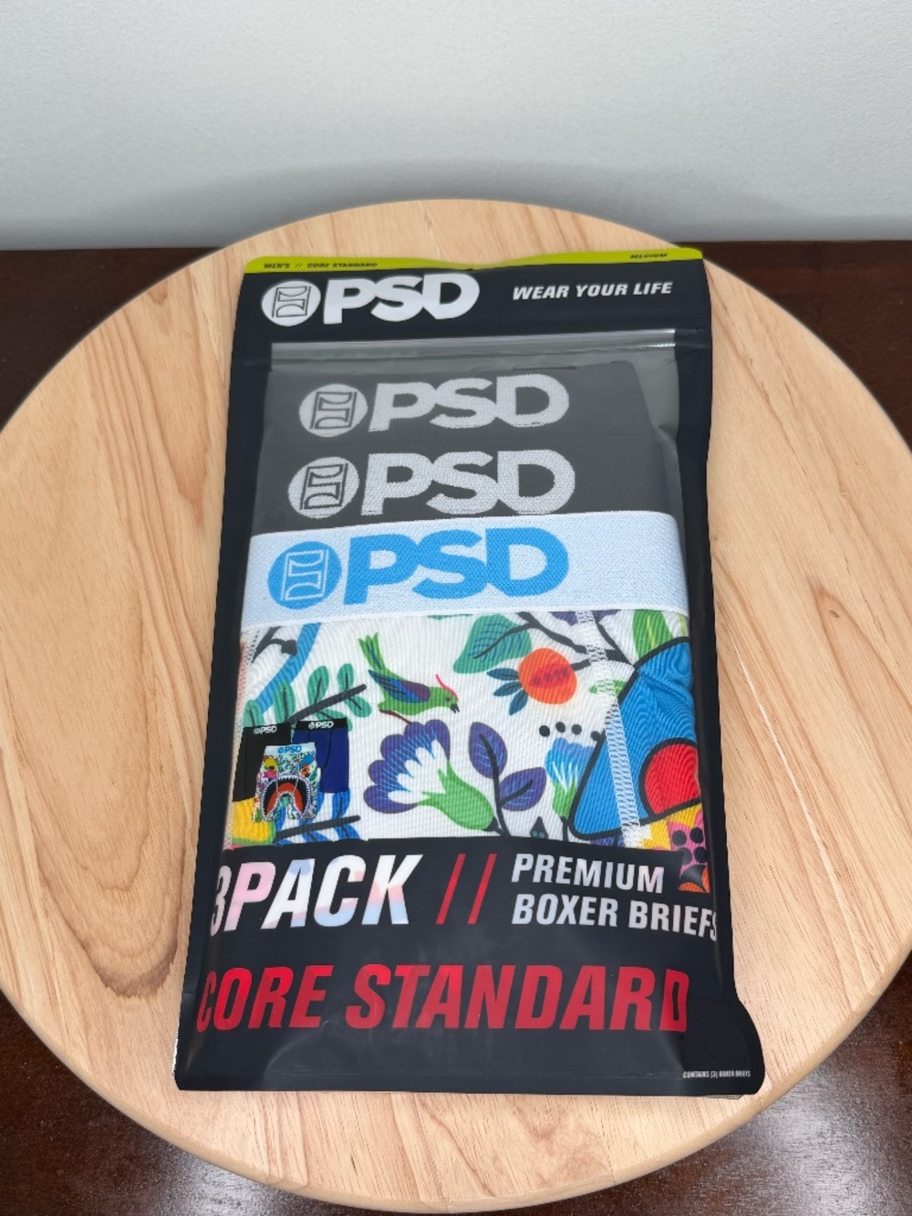 PSD 3 Pack Core Standard Warface Mystical Boxer Briefs Underwear Size S & M NEW